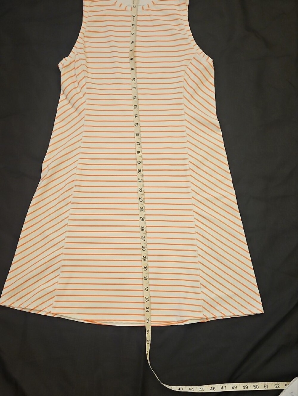 Southern Tide Cream and Orange Striped Sleeveless Midi Dress - Picture 5 of 5